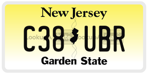 C38UBR  license plate in NJ