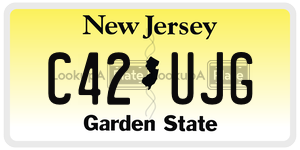 C42UJG  license plate in NJ
