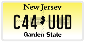 C44UUD license plate in New Jersey