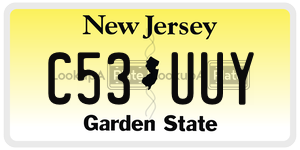 C53UUY license plate in New Jersey
