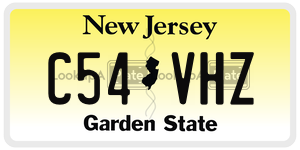 C54VHZ license plate in New Jersey