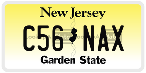 C56NAX license plate in New Jersey