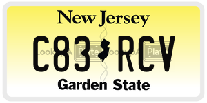 C83RCV  license plate in NJ