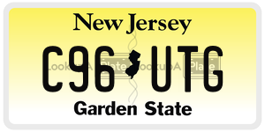 C96UTG license plate in New Jersey
