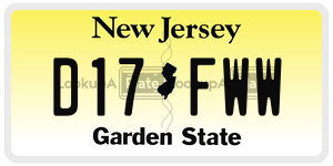 D17FWW  license plate in NJ