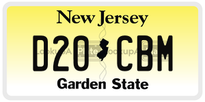 D20CBM license plate in New Jersey