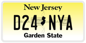 D24NYA license plate in New Jersey
