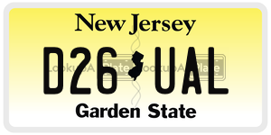 D26UAL  license plate in NJ