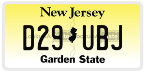 D29UBJ license plate in New Jersey