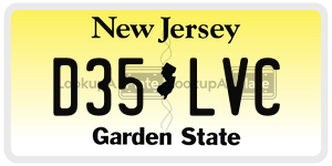 D35LVC  license plate in NJ