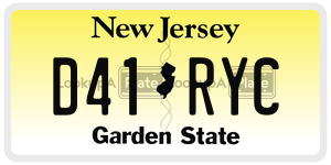 D41RYC license plate in New Jersey