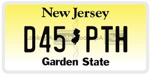 D45PTH license plate in New Jersey