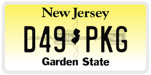 D49PKG license plate in New Jersey