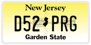 D52PRG license plate in New Jersey