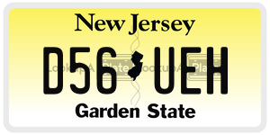 D56UEH  license plate in NJ