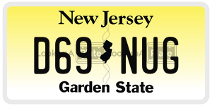 D69NUG license plate in New Jersey