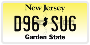 D96SUG  license plate in NJ