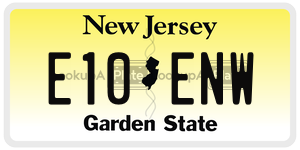 E10ENW  license plate in NJ