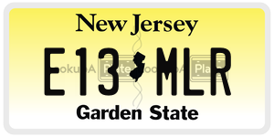 E13MLR  license plate in NJ