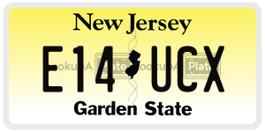 E14UCX  license plate in NJ
