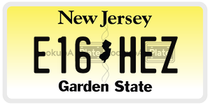 E16HEZ license plate in New Jersey