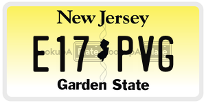 E17PVG license plate in New Jersey
