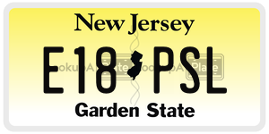 E18PSL  license plate in NJ