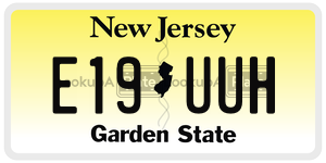 E19UUH license plate in New Jersey