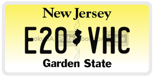 E20VHC  license plate in NJ