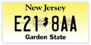 E218AA  license plate in NJ