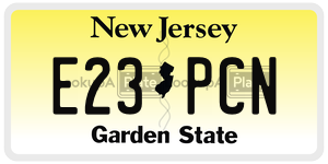 E23PCN  license plate in NJ