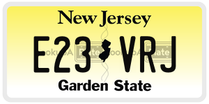 E23VRJ license plate in New Jersey