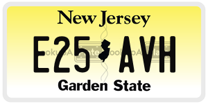 E25AVH license plate in New Jersey
