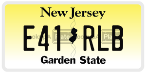 E41RLB license plate in New Jersey