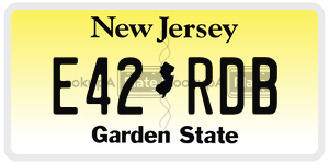 E42RDB license plate in New Jersey