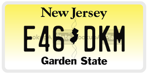 E46DKM license plate in New Jersey