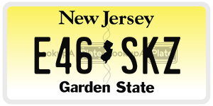 E46SKZ license plate in New Jersey