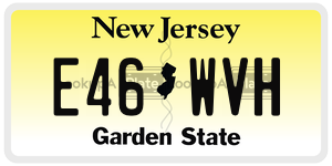 E46WVH  license plate in NJ