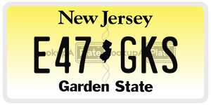 E47GKS license plate in New Jersey