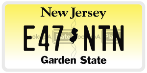 E47NTN license plate in New Jersey