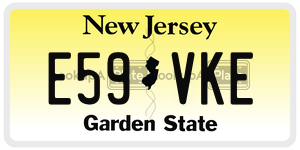 E59VKE license plate in New Jersey