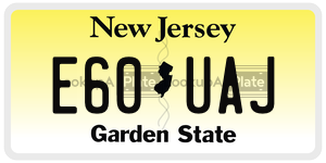 E60UAJ  license plate in NJ