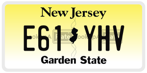 E61YHV  license plate in NJ