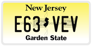 E63VEV license plate in New Jersey