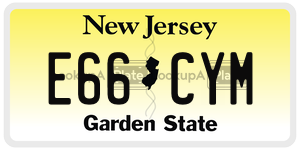 E66CYM  license plate in NJ