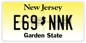 E69NNK  license plate in NJ