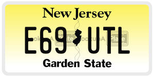 E69UTL license plate in New Jersey