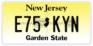 E75KYN license plate in New Jersey