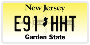 E91HHT  license plate in NJ