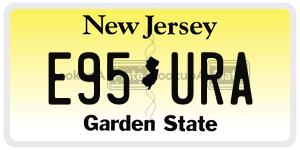 E95URA  license plate in NJ